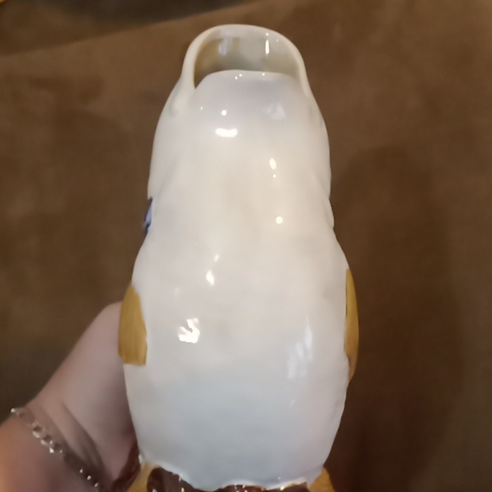 Vintage Majolica Leaping Blue & White Fish Jug - Picture 6 of 6